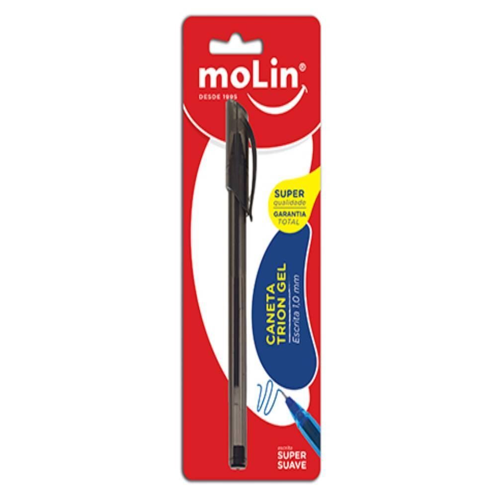 Caneta Trion Gel Preta Molin - 1 Unidade