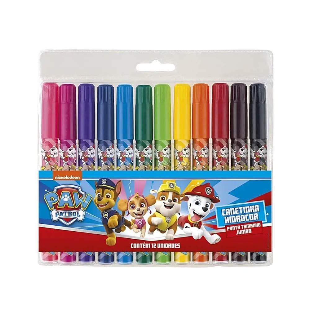 Canetinha Hidrocor Patrulha Canina Tris - 12 Unidades