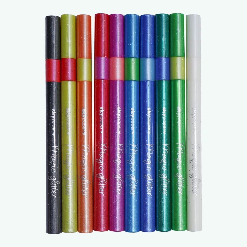 Canetinha Hidrográfica 9 Cores e 1 Mágica Skypaper - 10 Unidades