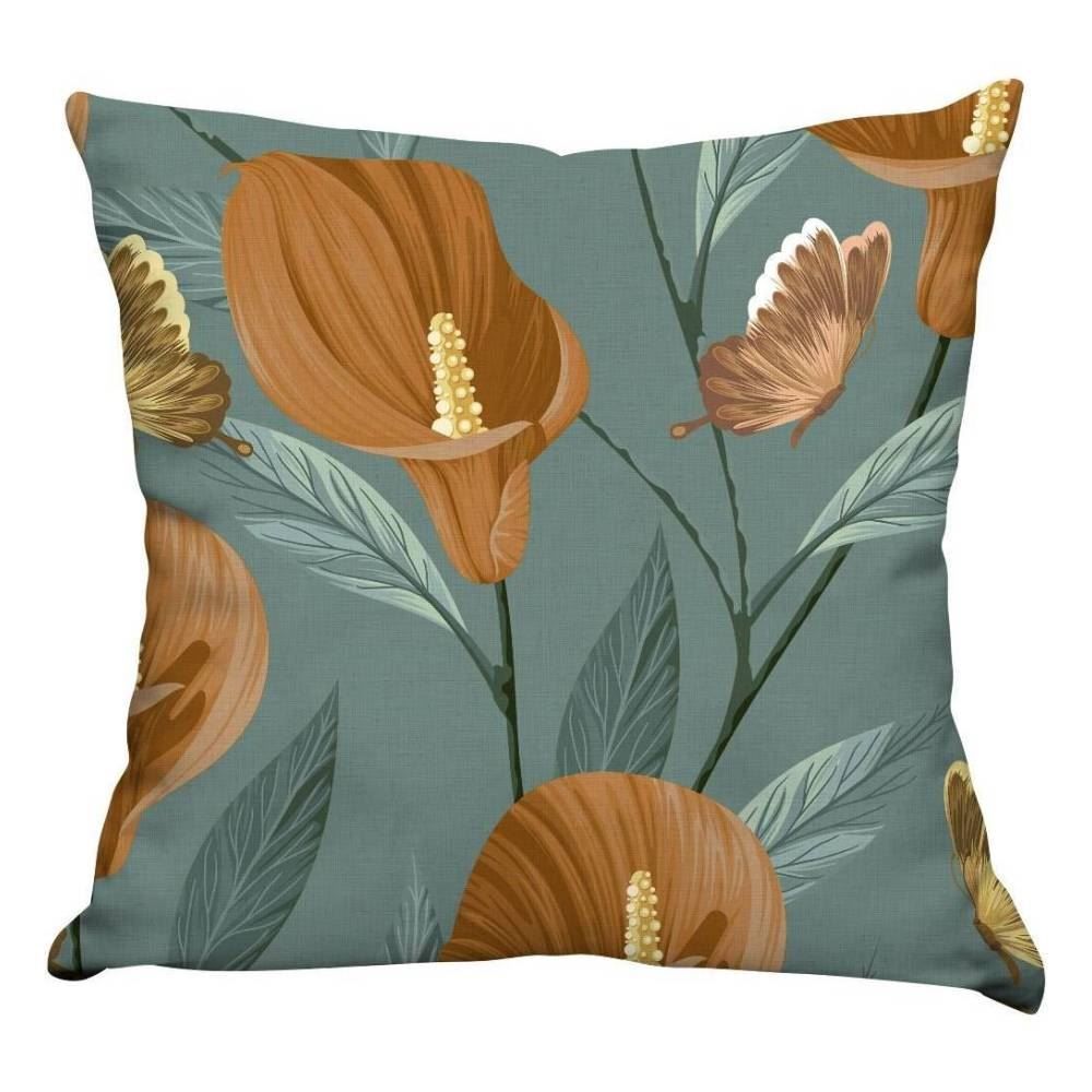 Capa De Almofada 100% Poliéster Veludo Havan Casa - Copo De Leite