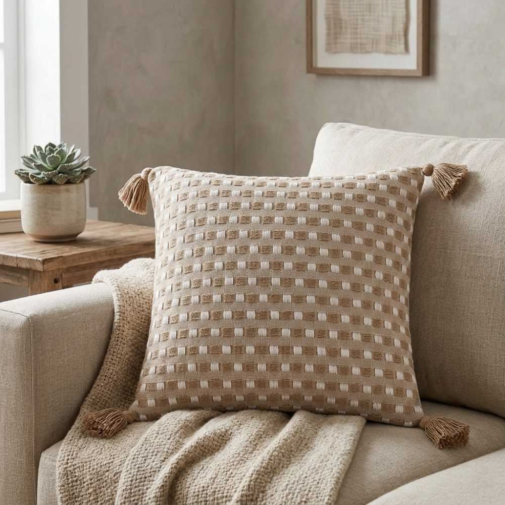 Capa de Almofada Provence 45X45 cm Havan Casa - Nude