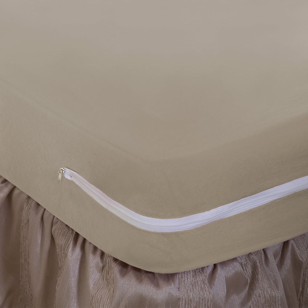 Capa Para Colchão Com Zíper Solteiro Solecasa - Cru 7775