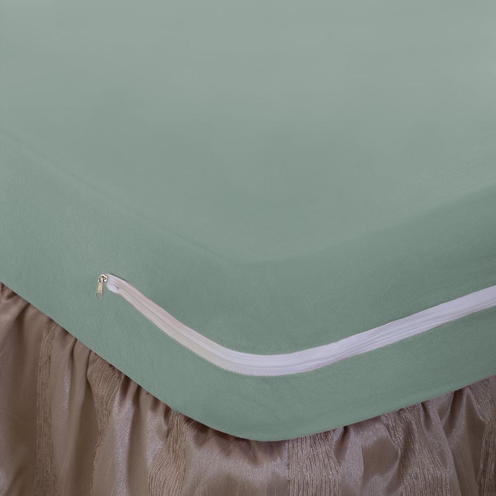 Capa Para Colchão Com Zíper Solteiro Solecasa - Verde 2176