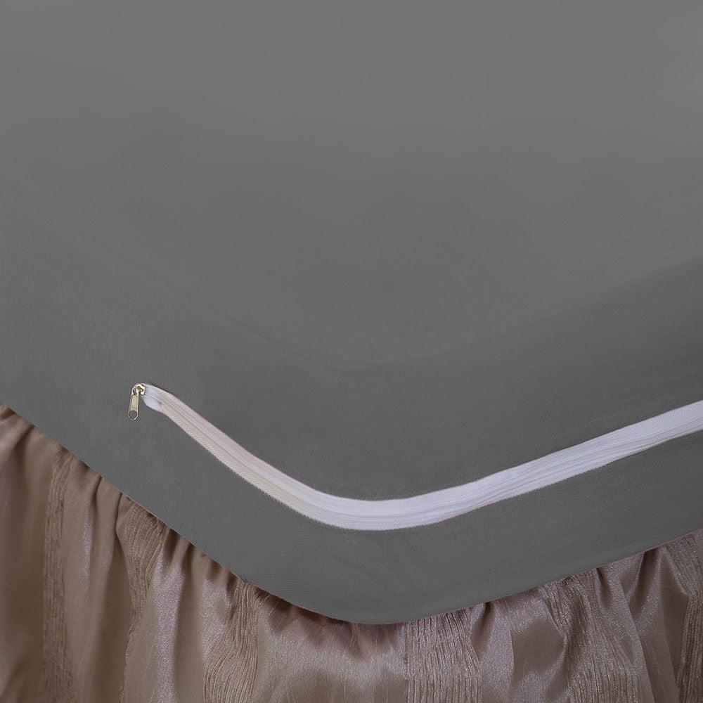 Capa Para Colchão Com Zíper Solteiro Solecasa - Cinza 944
