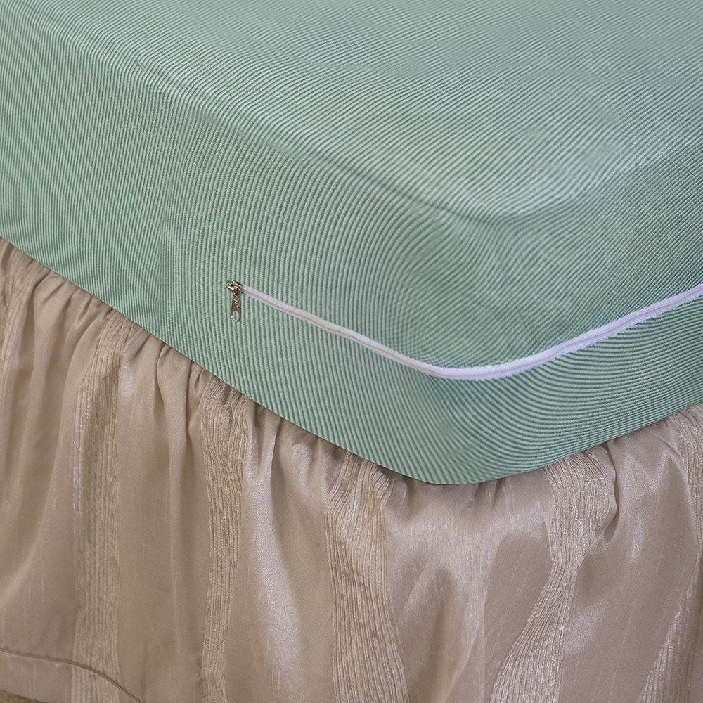 Capa Protetora Para Colchão Casal Com Zíper Solecasa - Verde