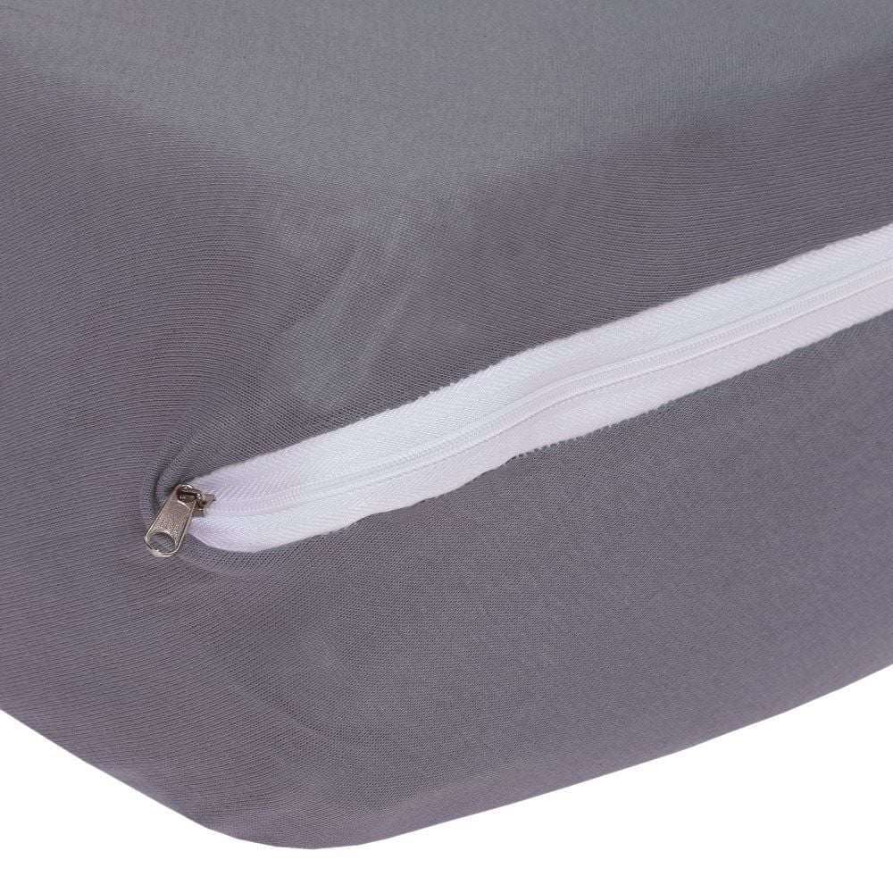 Capa Para Colchão 100% Algodão Com Zíper Queen Solecasa - Prata 945