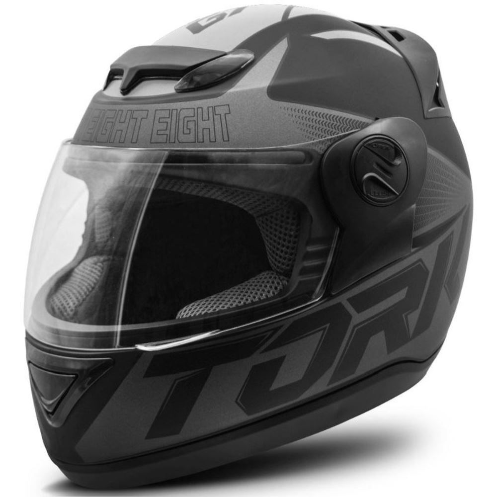Capacete Liberty Evolution Pro Tork G7 - PRETO/CINZA 60
