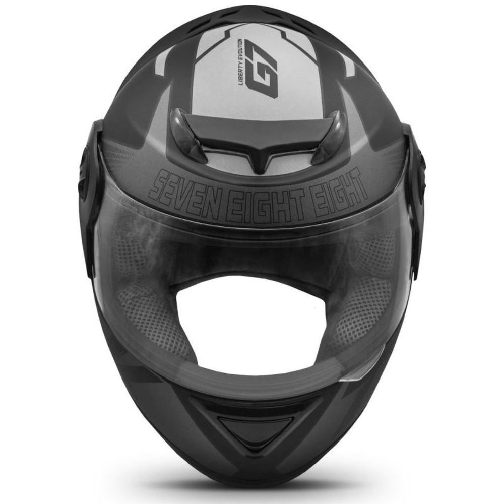 Capacete Liberty Evolution Pro Tork G7 - PRETO/CINZA 60