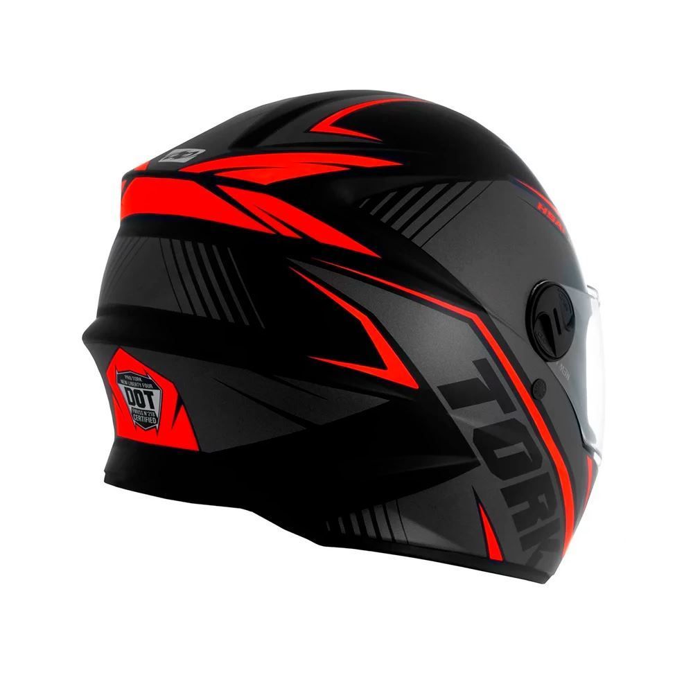 Capacete Pro Tork R8 - PRETO/VERMELHO 58