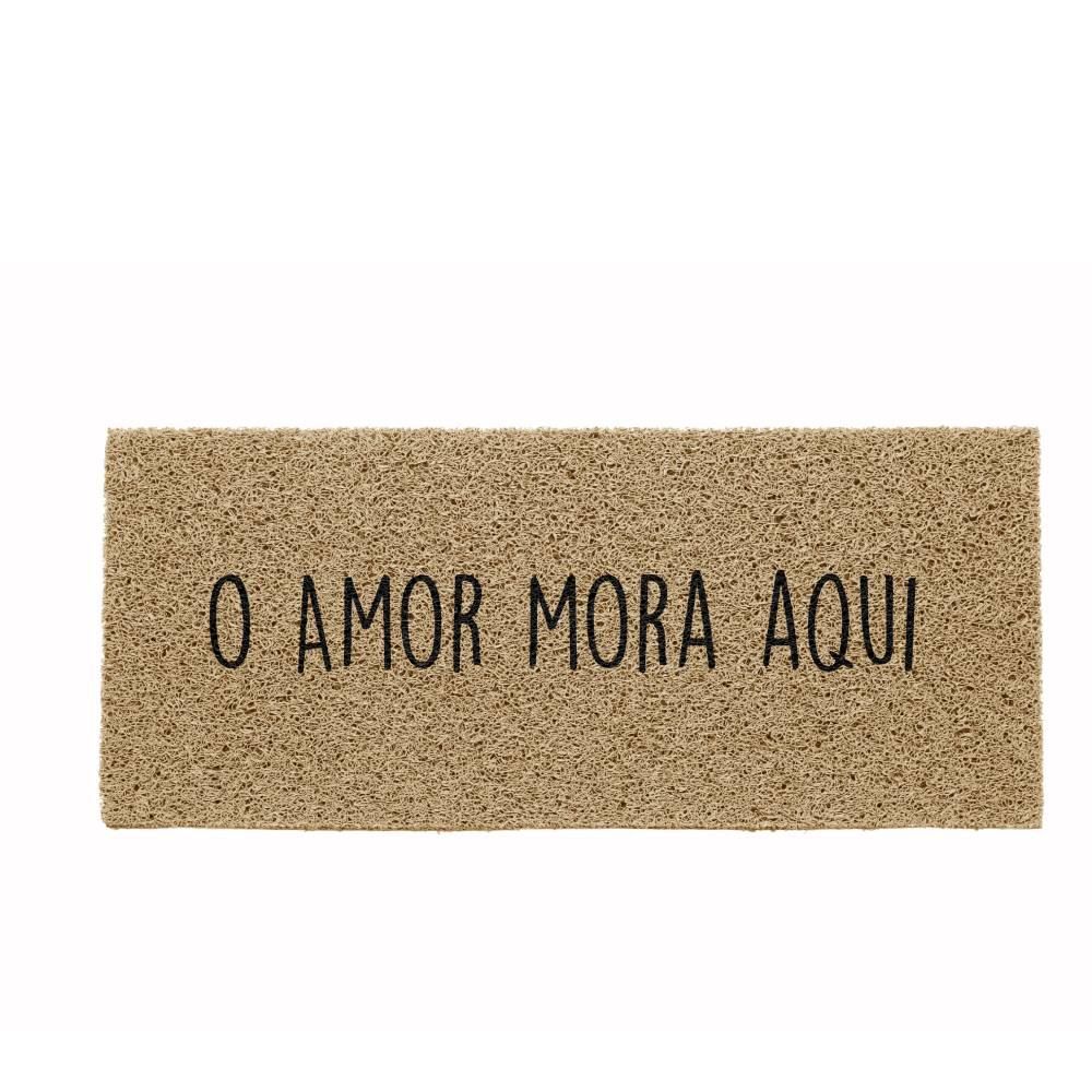Capacho Para Porta De Entrada 30X70 Cm Vinil Long Havan Casa - O Amor Mora Aqui