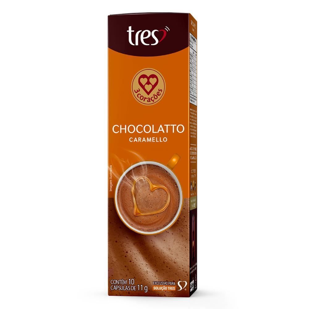 Cápsulas Chocolatto Caramelo 110G Tres 3 Corações - 10 Cápsulas