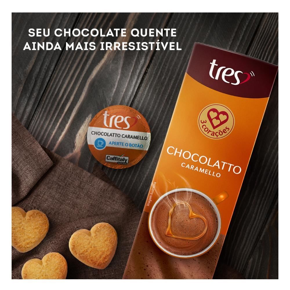 Cápsulas Chocolatto Caramelo 110G Tres 3 Corações - 10 Cápsulas