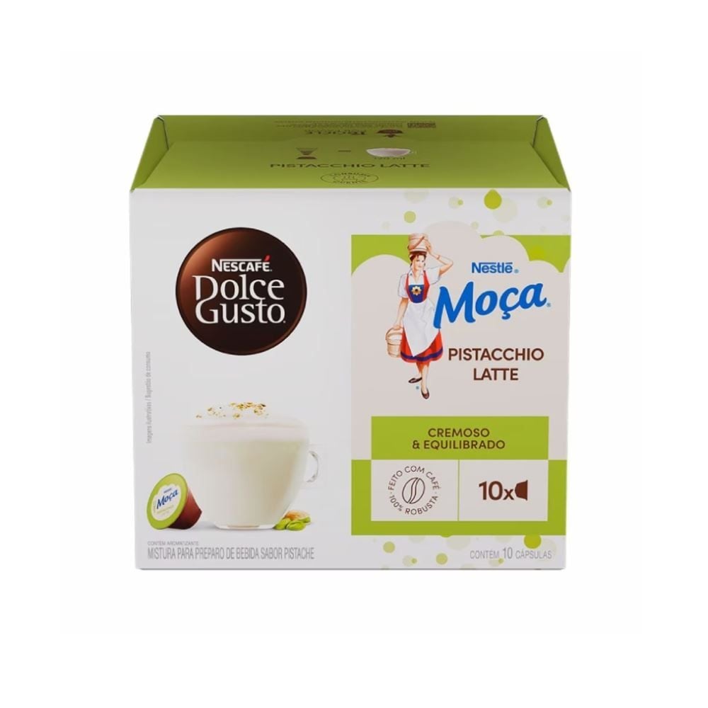 Cápsulas de Nescafé Dolce Gusto Moça Pistacchio Latte Nestlé - 175g