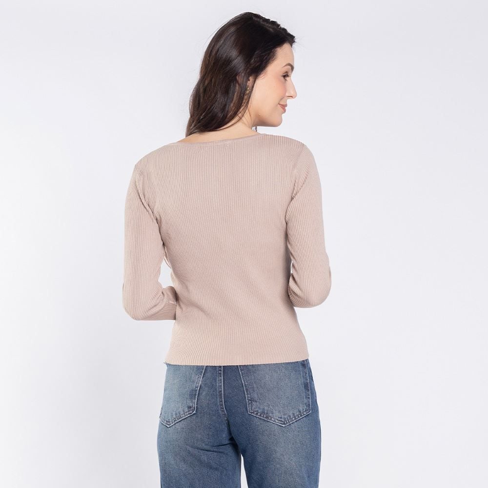 Cardigan Feminino De Tricot Canelado Boby Blues