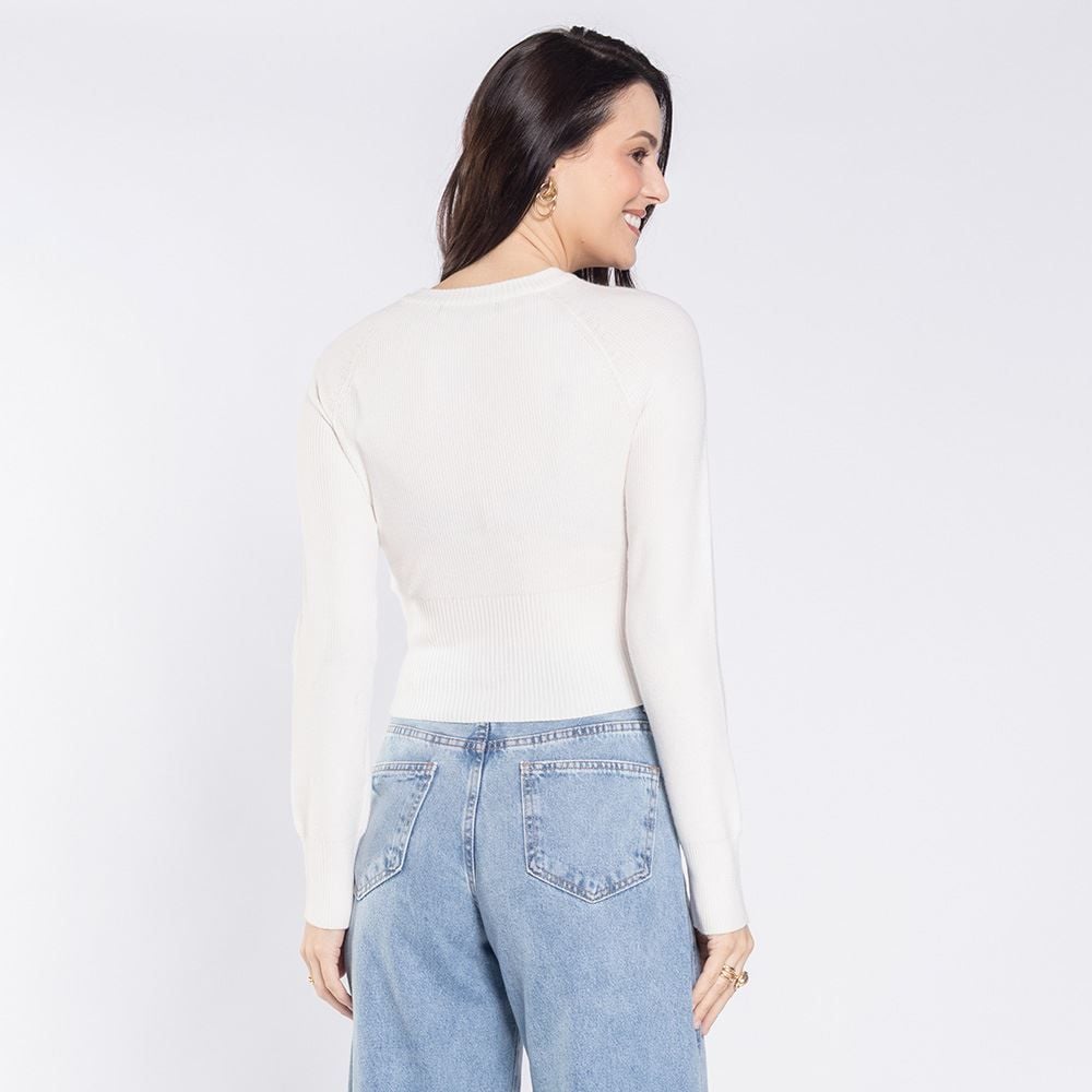 Cardigan Feminino De Tricot Com Botões Boby Blues