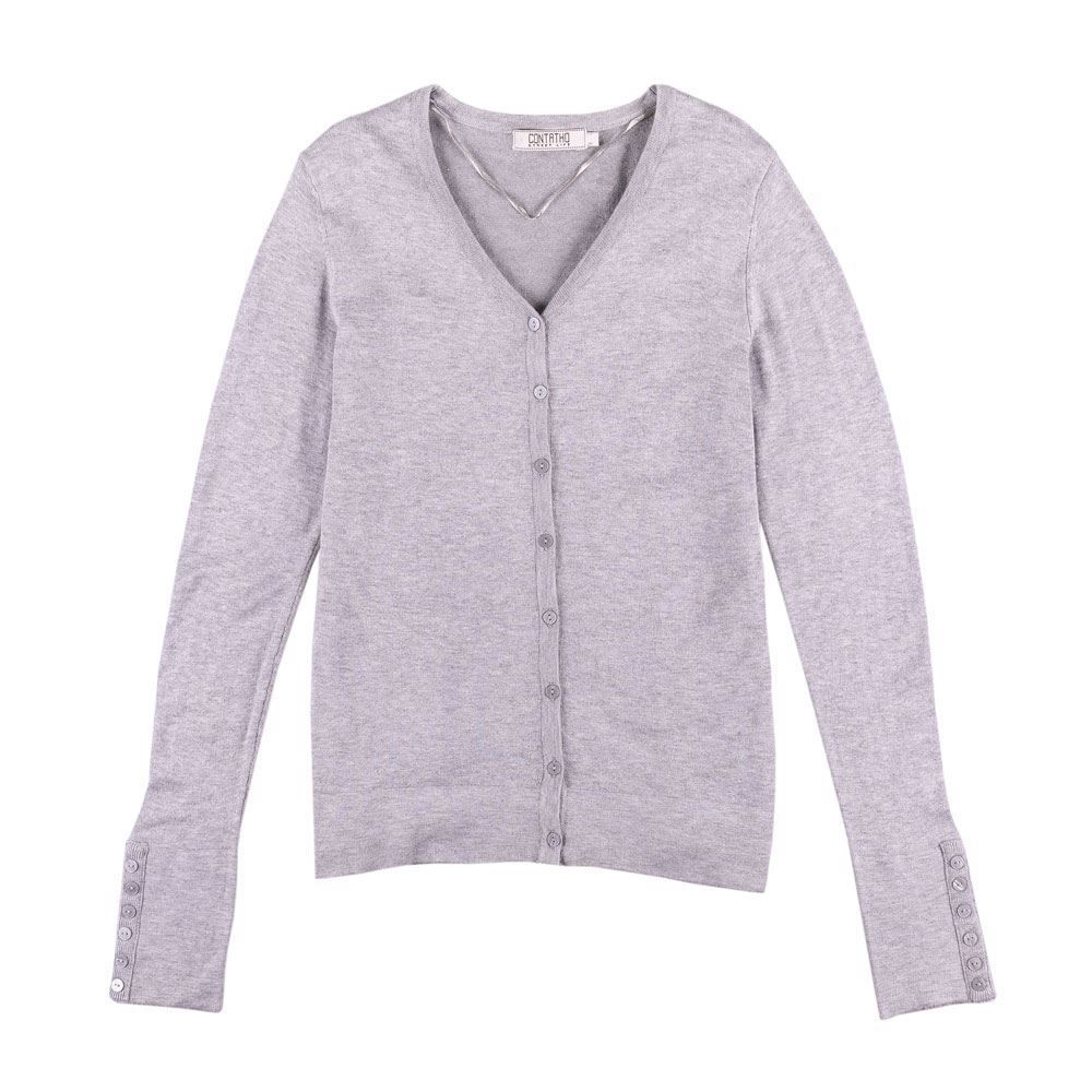 Cardigan Feminino Tricot Básico Patricia Foster
