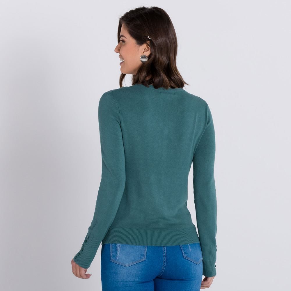 Cardigan Feminino Tricot Básico Patricia Foster