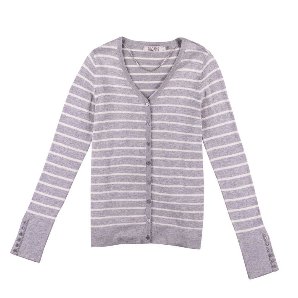 Cardigan Feminino Tricot Listras Contatho