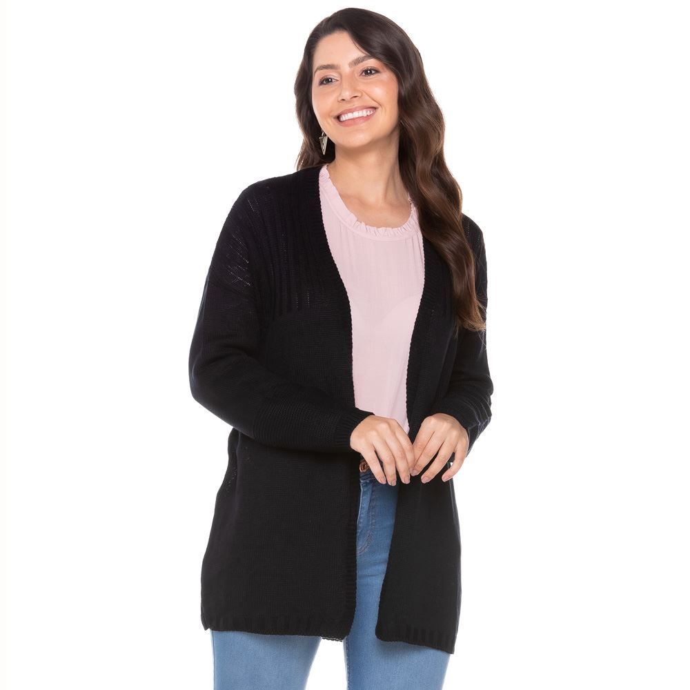 Cardigan Max Tricot com Manga Ampla Patrícia Foster