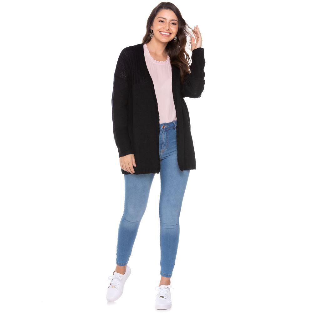 Cardigan Max Tricot com Manga Ampla Patrícia Foster