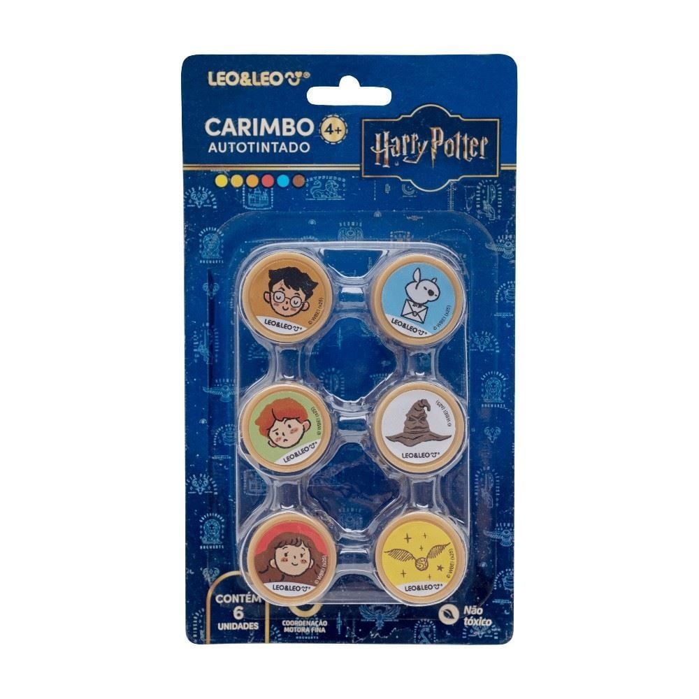 Carimbo Autotintado Decorado Harry Potter Leo&Leo - 6 Unidades