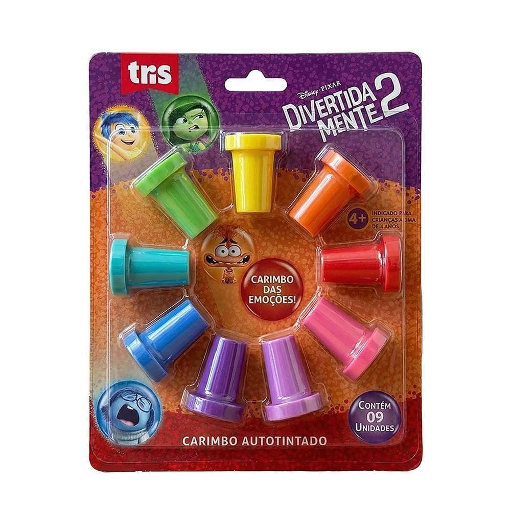 Carimbo Autotintado Divertidamente Tris - 9 Unidades