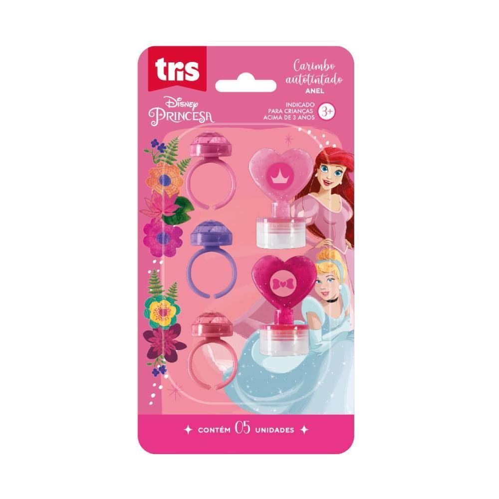 Carimbo Princesas Autotintado Com 5 Unidades Tris - 905475