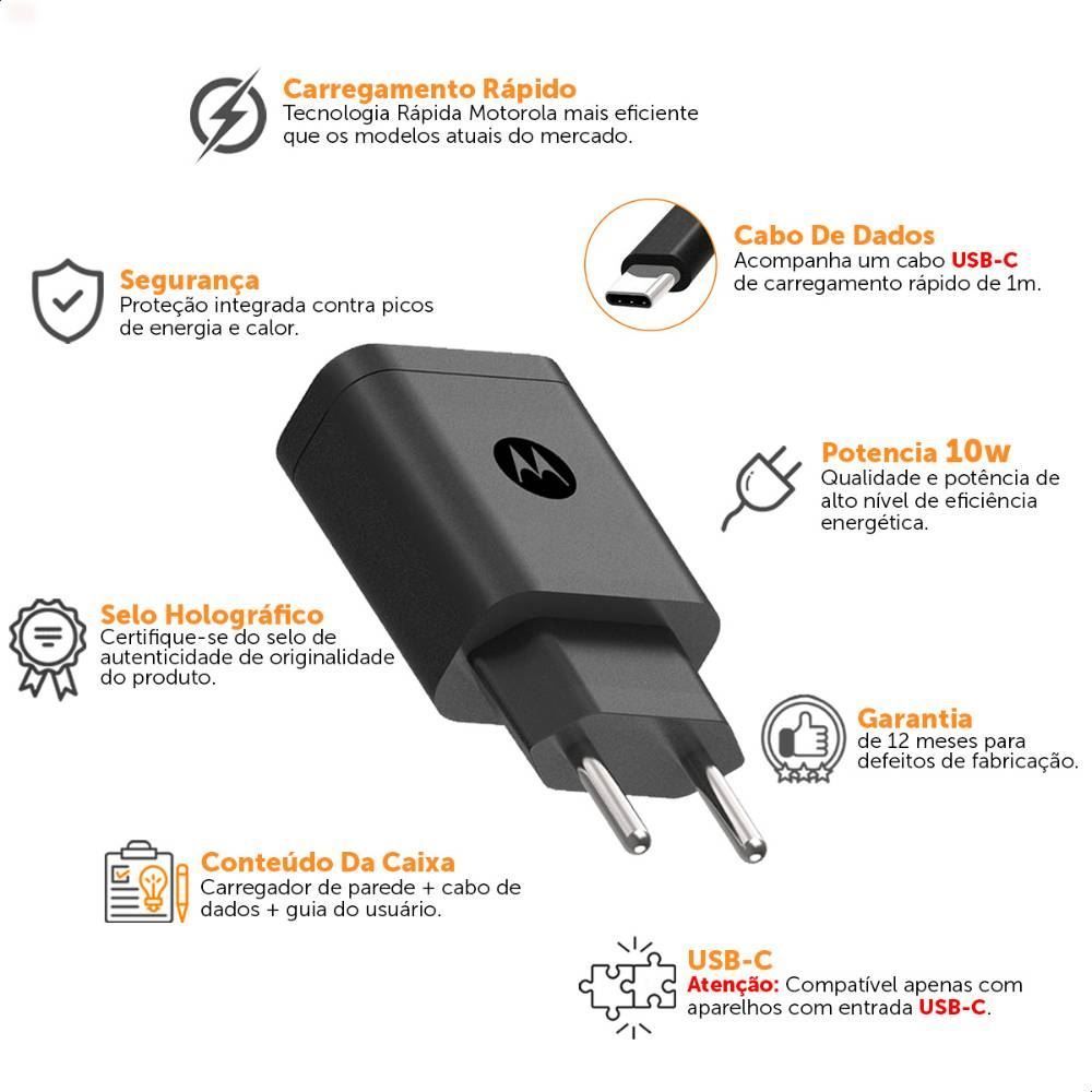Carregador De Parede Motorola Usb-C 10W - SJSC47-C.