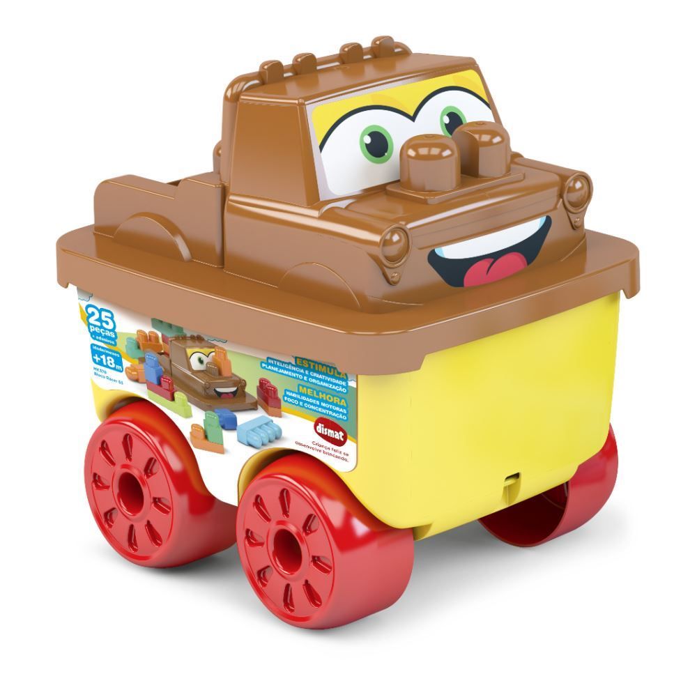 Carrinho Bloco De Montar Racer Resgate - MK379