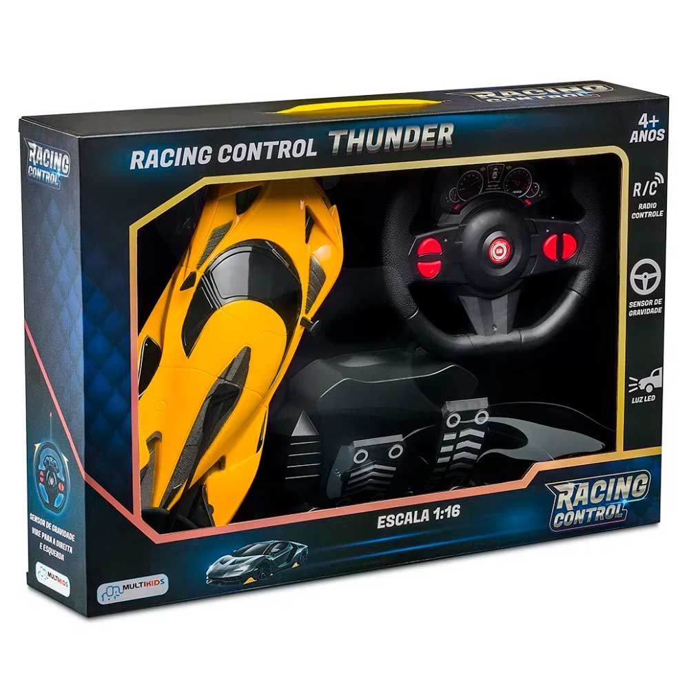Carrinho Com Controle Remoto Thunder Amarelo Multikids - BR1645