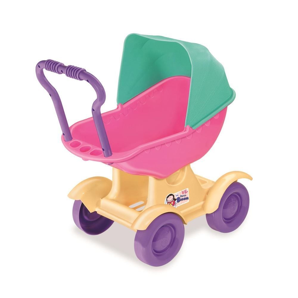 Carrinho De Boneca Berço Soneca 0394 Tilin - Rosa