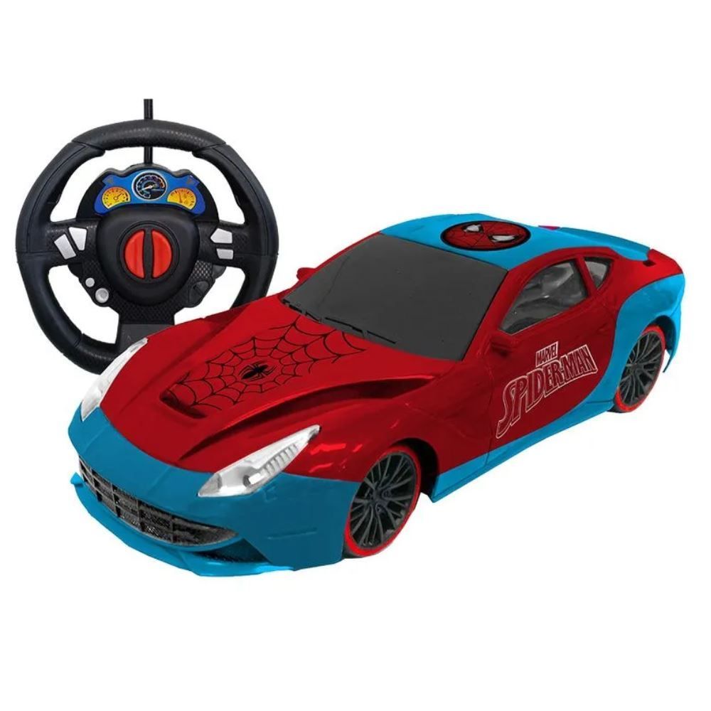 Carrinho De Controle Remoto 3 Funções Auto Racing Spider Man Candide - 58003