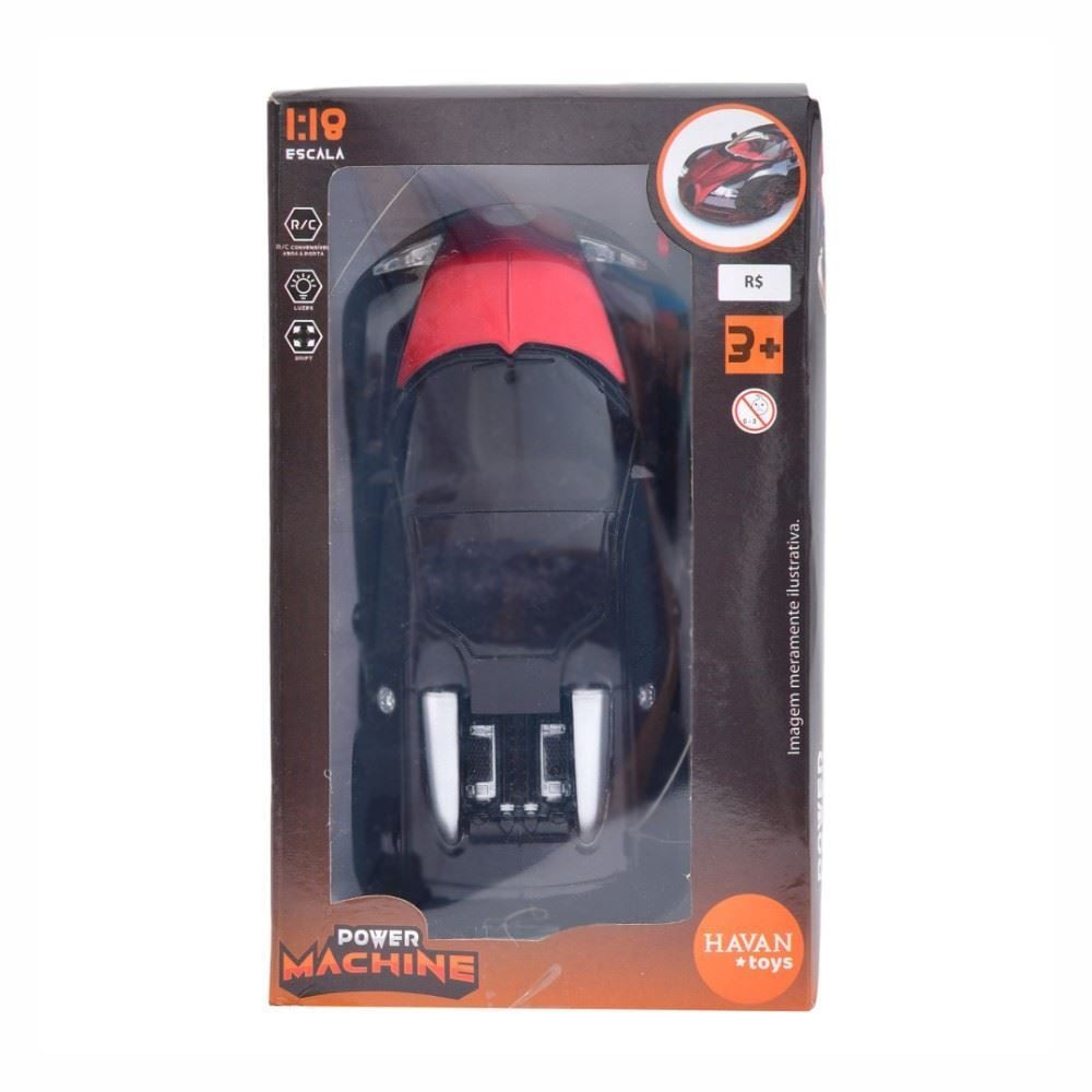 Carrinho de Controle Remoto Vermelho 3 Funções Havan Toys - HBR0346