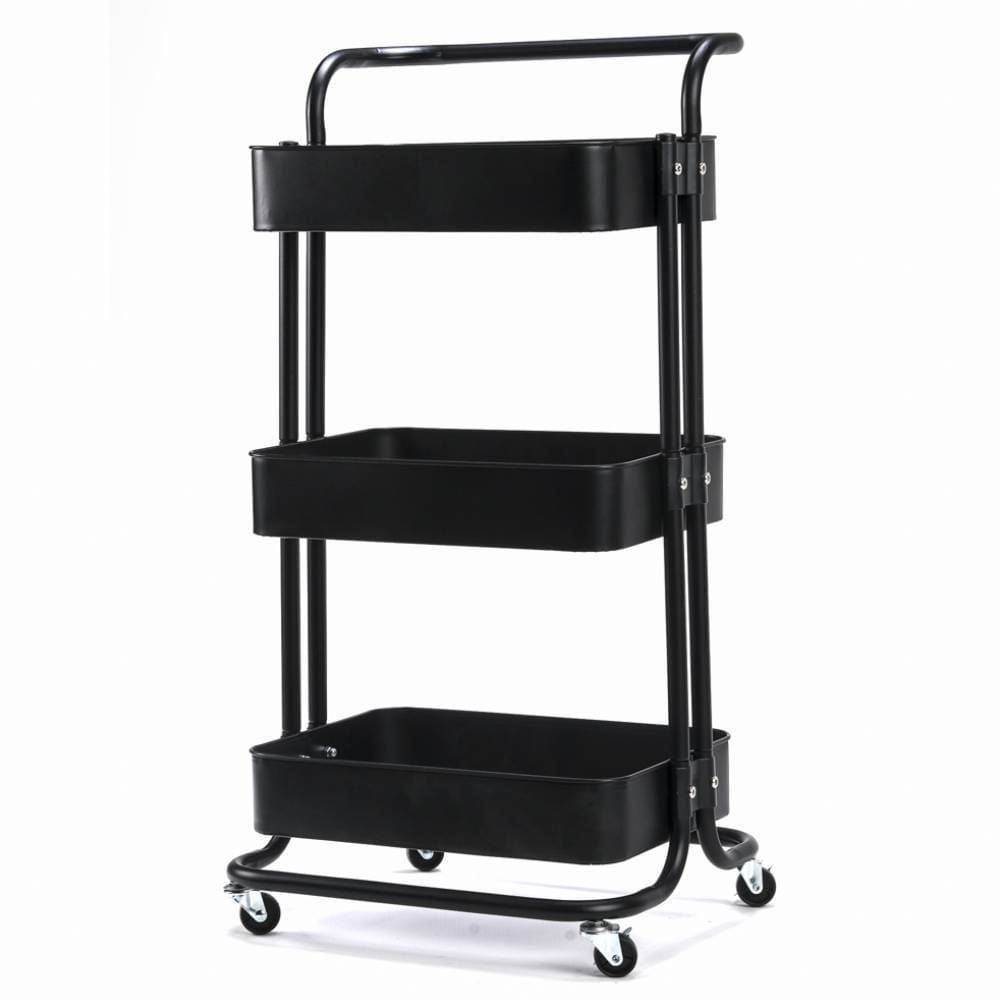 Carrinho Dubai Multiuso 3 Prateleiras Havan Casa - Preto