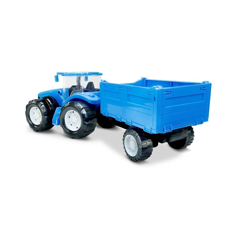 Carrinho Trator Traçado Com Carreta Roma Brinquedos - 0371