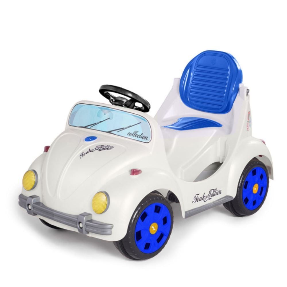 Carro Calesita Fouks Passeio E Pedal Branco/Azul - 1052