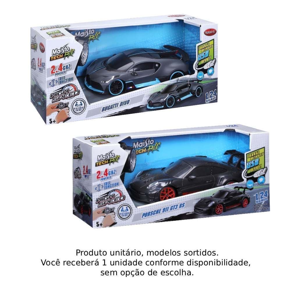 Carro com Controle Remoto Rc 1:24 Maisto - Sortido