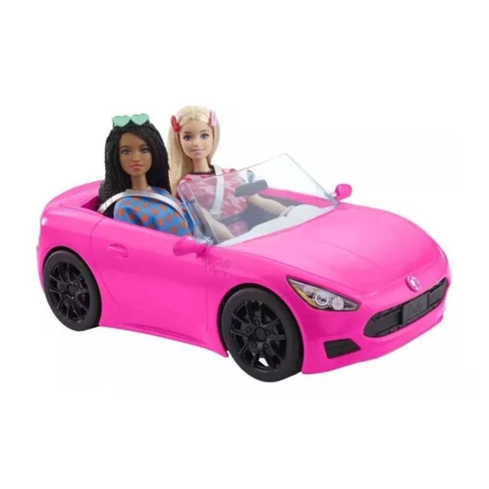Carro Conversível Rosa 2 Lugares Barbie Mattel - HBT92