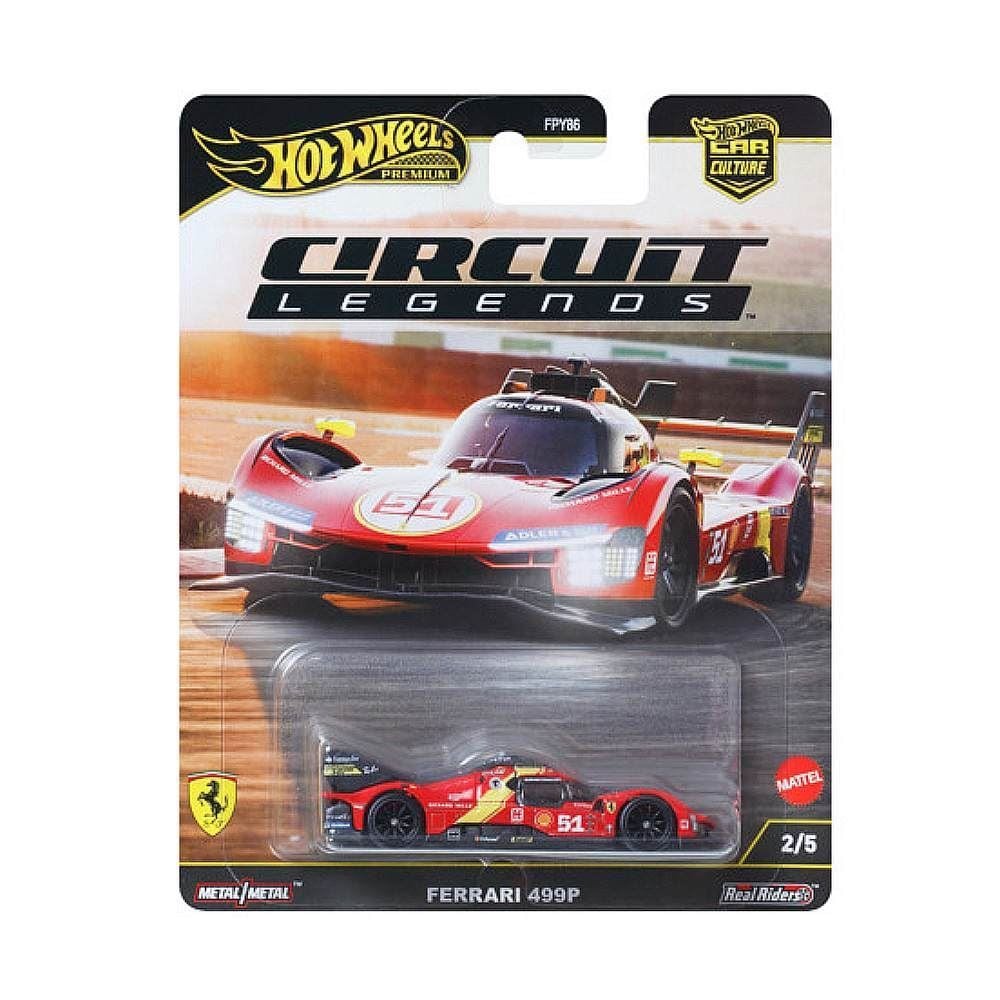 Carro Ferrari 499P Hot Wheels Circuit Legends Mattel - JBK49