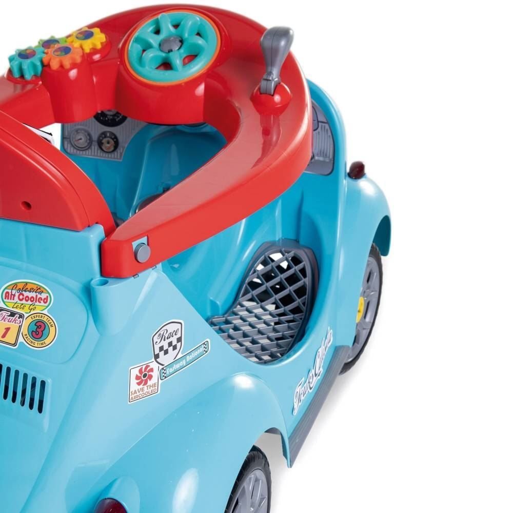 Carro Passeio E Pedal Azul Fouks Calesita - 998