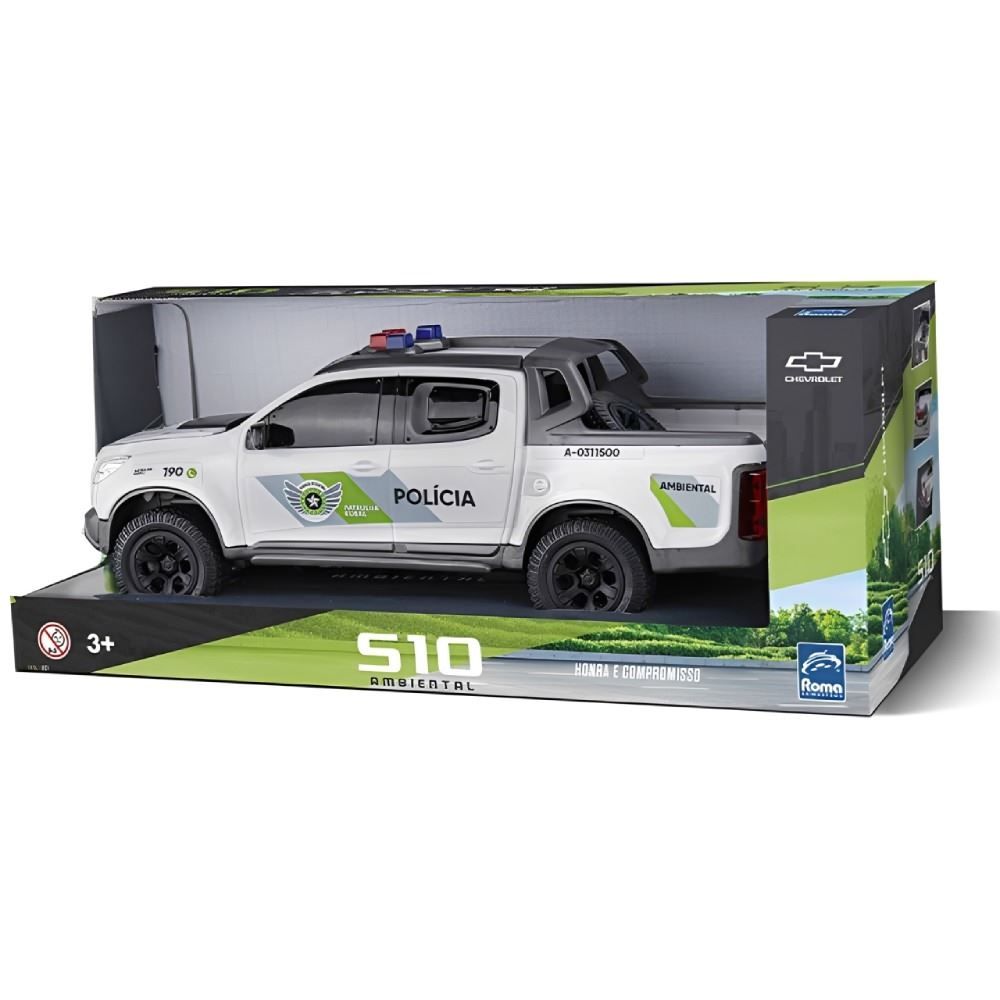 Carro Pick Up S10 Policia Ambiental Roma Brinquedos - 1151
