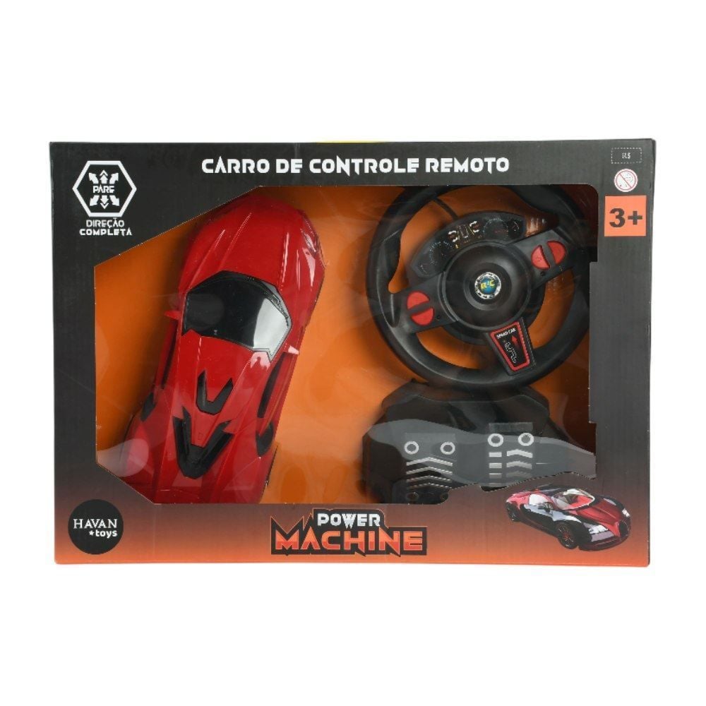 Carro Vermelho com Controle Remoto e Pedal Havan Toys - HBR0908