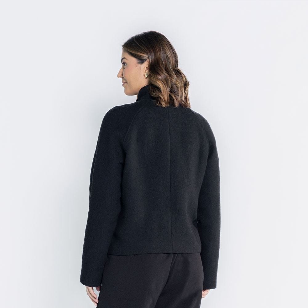 Casaco Feminino Curto De Lã Boby Blues