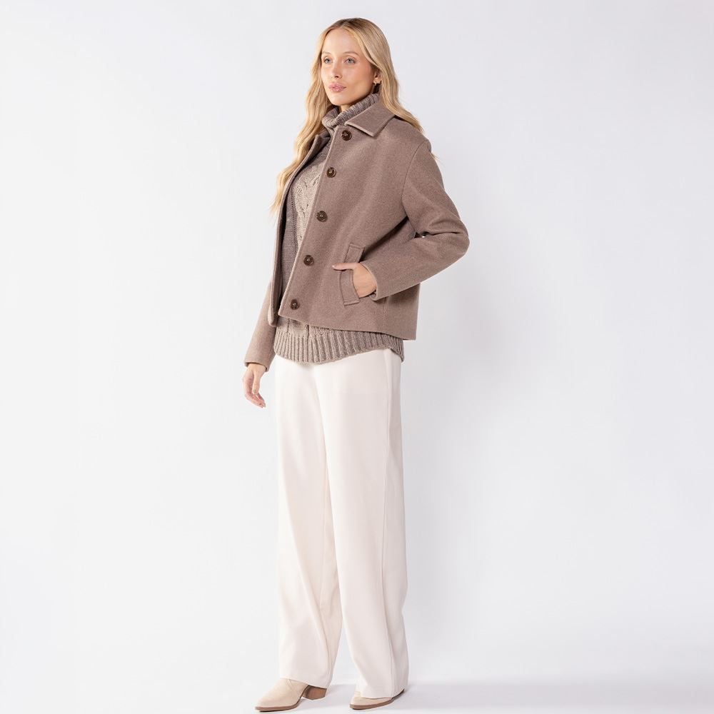 Casaco Feminino De Lã Batida Patricia Foster