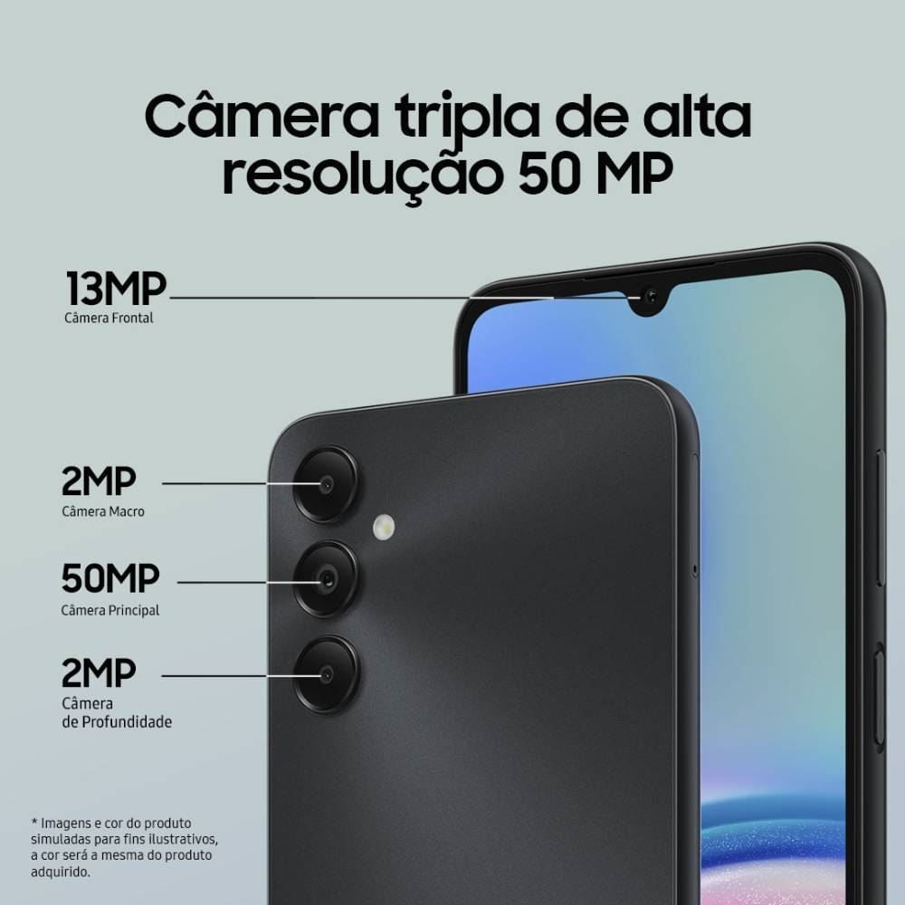 Celular Smartphone Galaxy A05s 4G Octacore 6Gb Ram 128Gb - Preto
