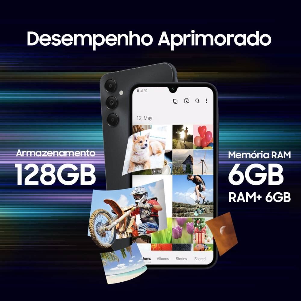 Celular Smartphone Galaxy A05s 4G Octacore 6Gb Ram 128Gb - Preto