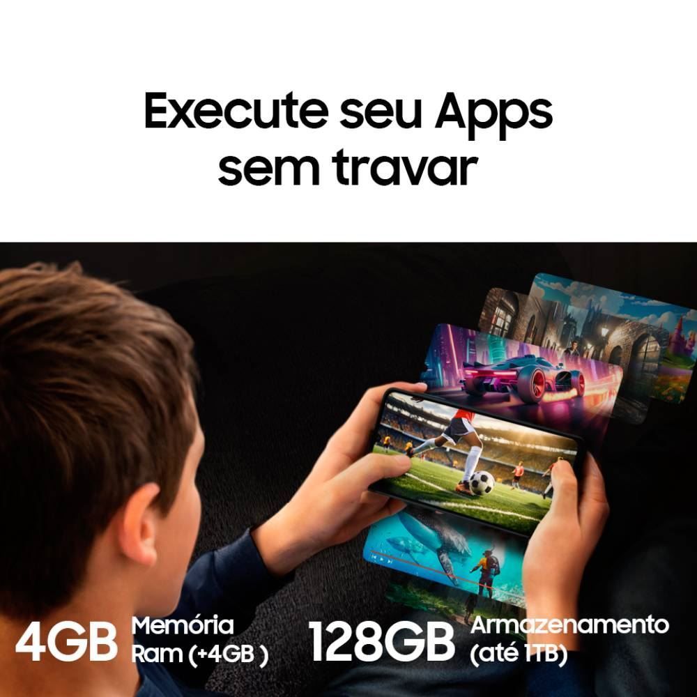 Celular Smartphone Galaxy A06 4G Octa Core 4Gb Ram 128Gb - Azul Escuro