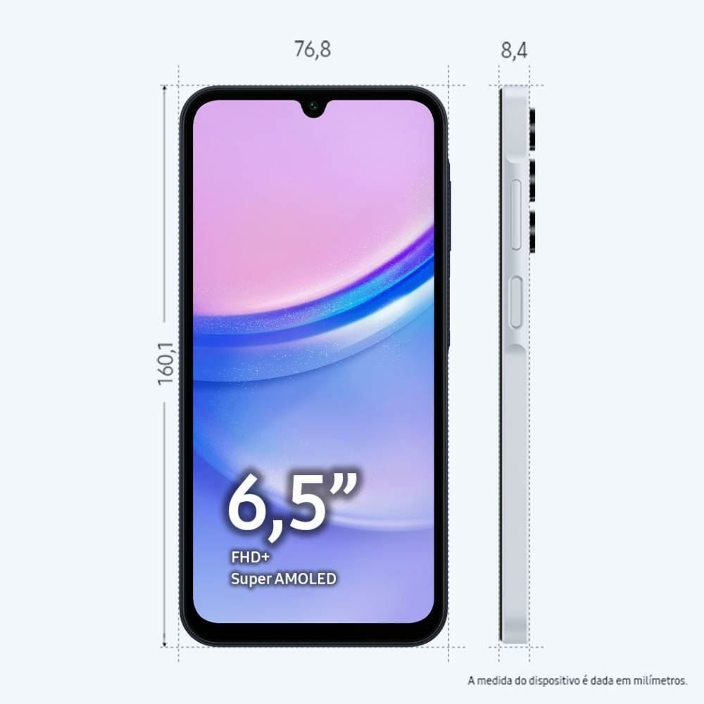 Celular Smartphone Galaxy A15 Lte 4G Octacore 4Gb Ram 128Gb - Azul claro