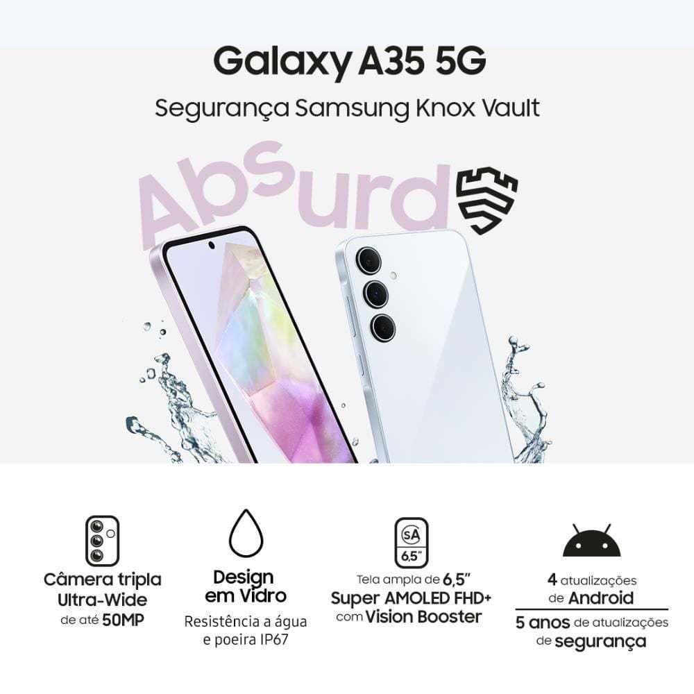 Celular Smartphone Galaxy A35 5G Octacore 6Gb Ram 128Gb - Rosa