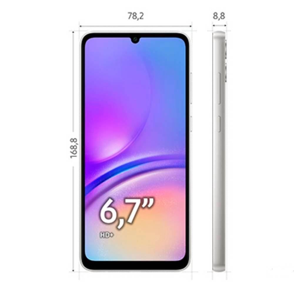 Celular Smartphone Samsung Galaxy A05 4G Octacore 4Gb Ram 128Gb - Prata